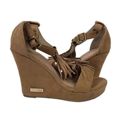 Sandalias de Cuña Pasarela Concept Cuero con Flecos - Estilo Boho y Plantilla de Piel