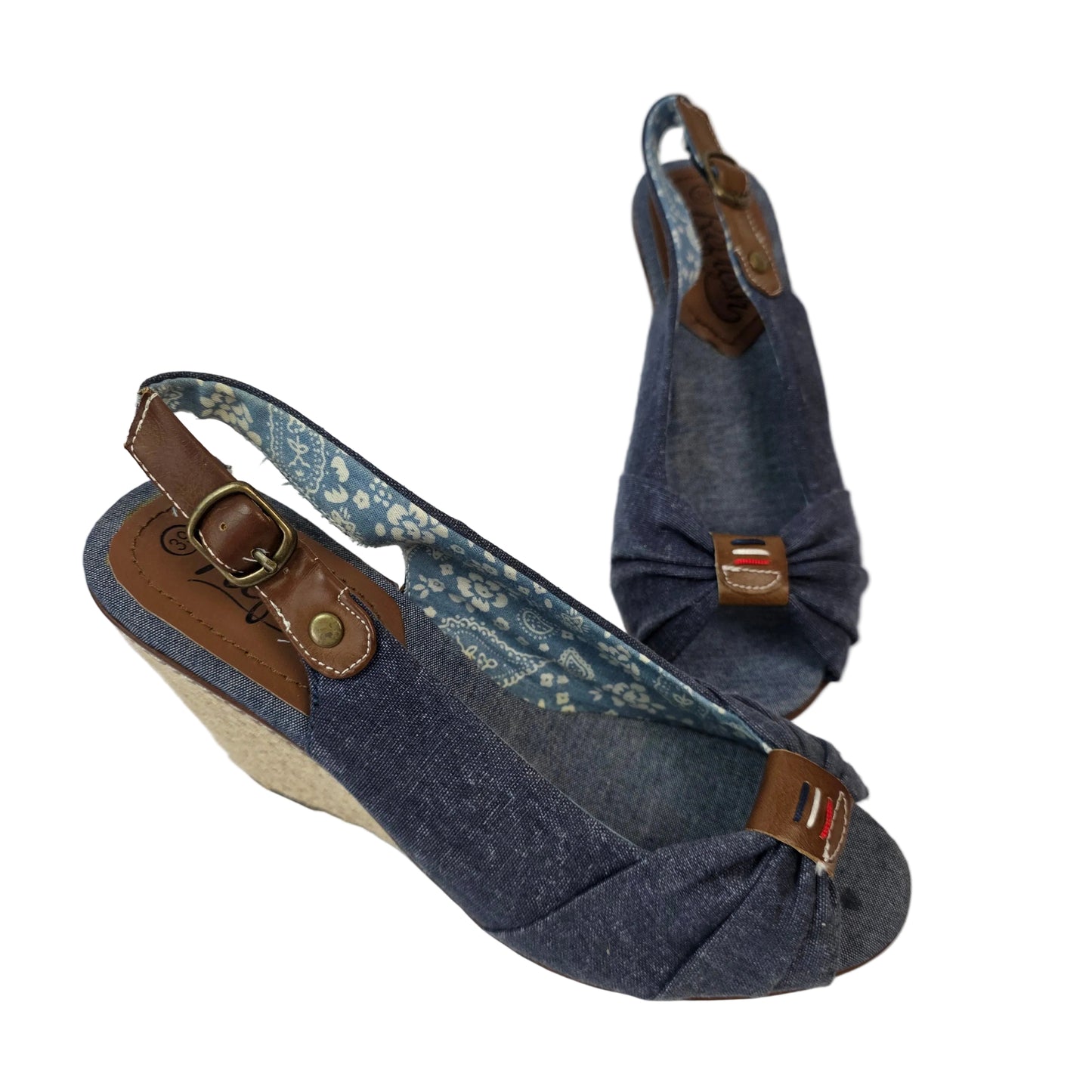 Sandalia de Cuña Refresh Vaquera con Detalle de Nudo y Yute – Pasarela Concept