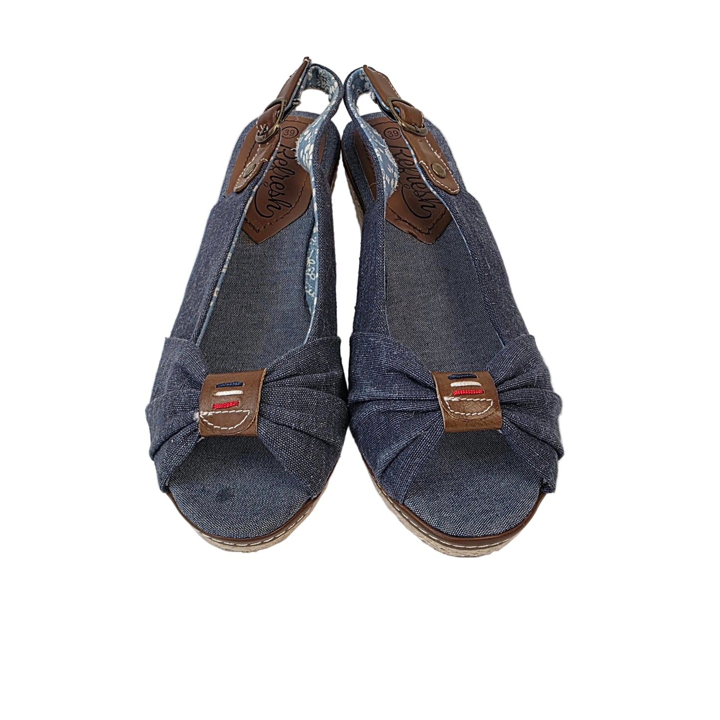 Sandalia de Cuña Refresh Vaquera con Detalle de Nudo y Yute – Pasarela Concept