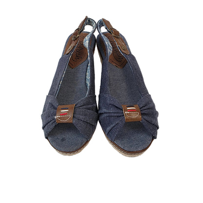 Sandalia de Cuña Refresh Vaquera con Detalle de Nudo y Yute – Pasarela Concept