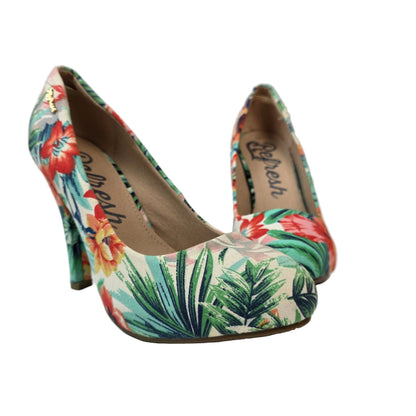 Zapato de Salón Refresh Estampado Tropical con Flores y Hojas – Pasarela Concept