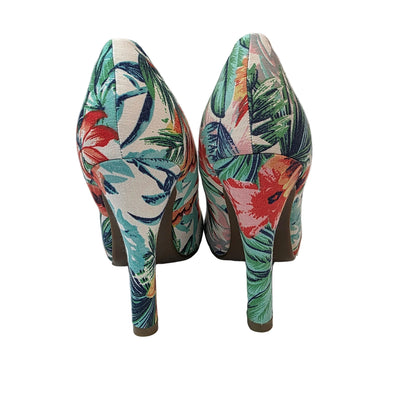 Zapato de Salón Refresh Estampado Tropical con Flores y Hojas – Pasarela Concept