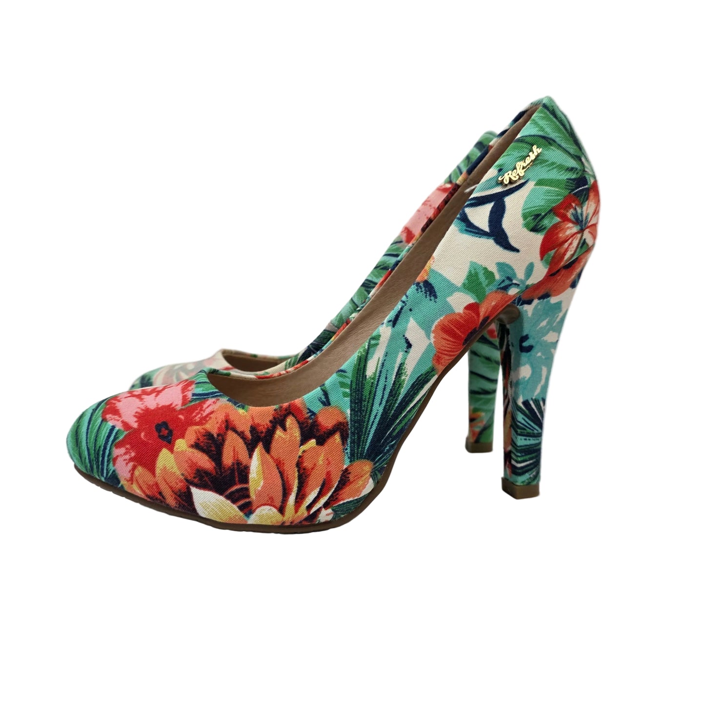 Zapato de Salón Refresh Estampado Tropical con Flores y Hojas – Pasarela Concept
