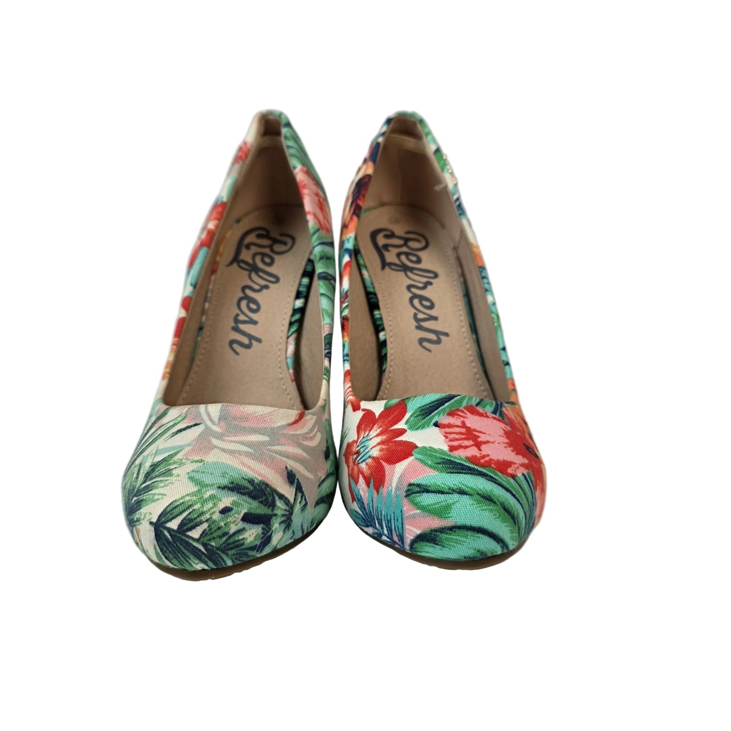 Zapato de Salón Refresh Estampado Tropical con Flores y Hojas – Pasarela Concept