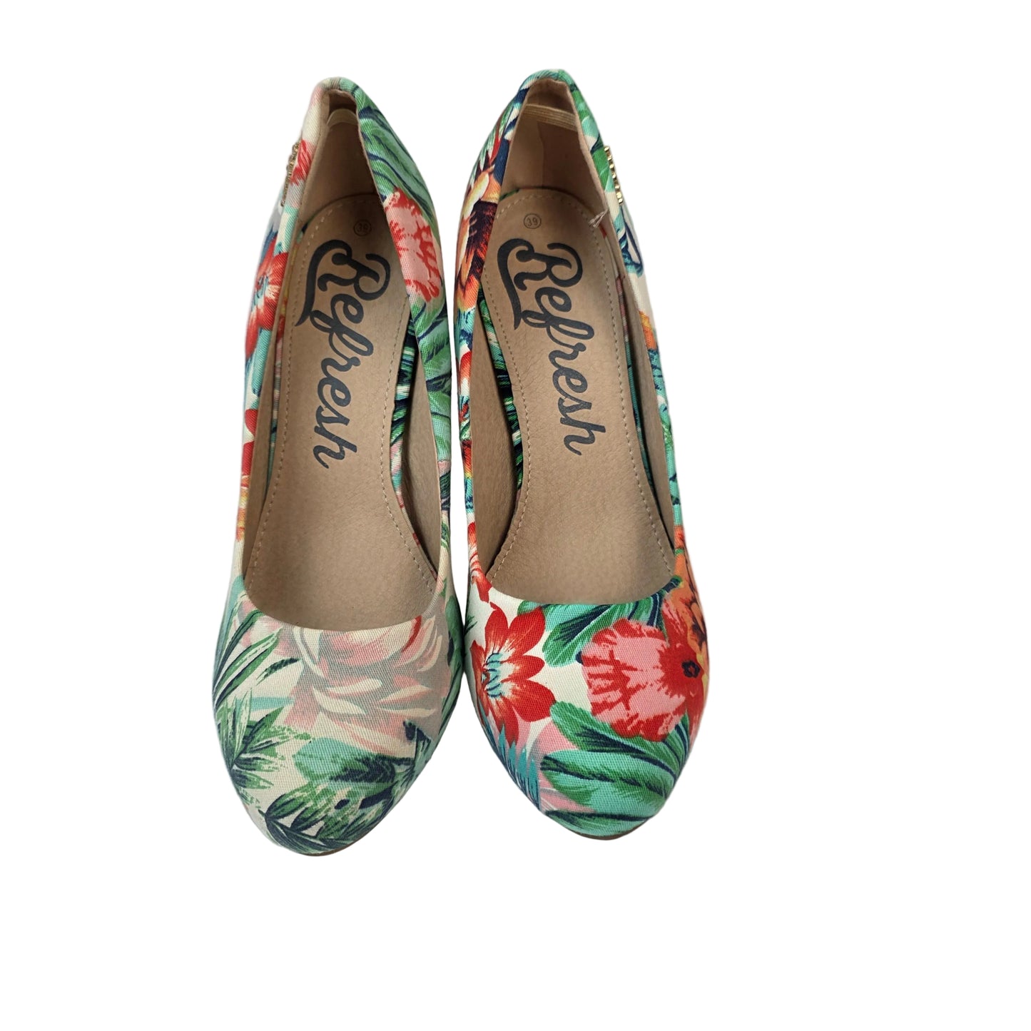 Zapato de Salón Refresh Estampado Tropical con Flores y Hojas – Pasarela Concept