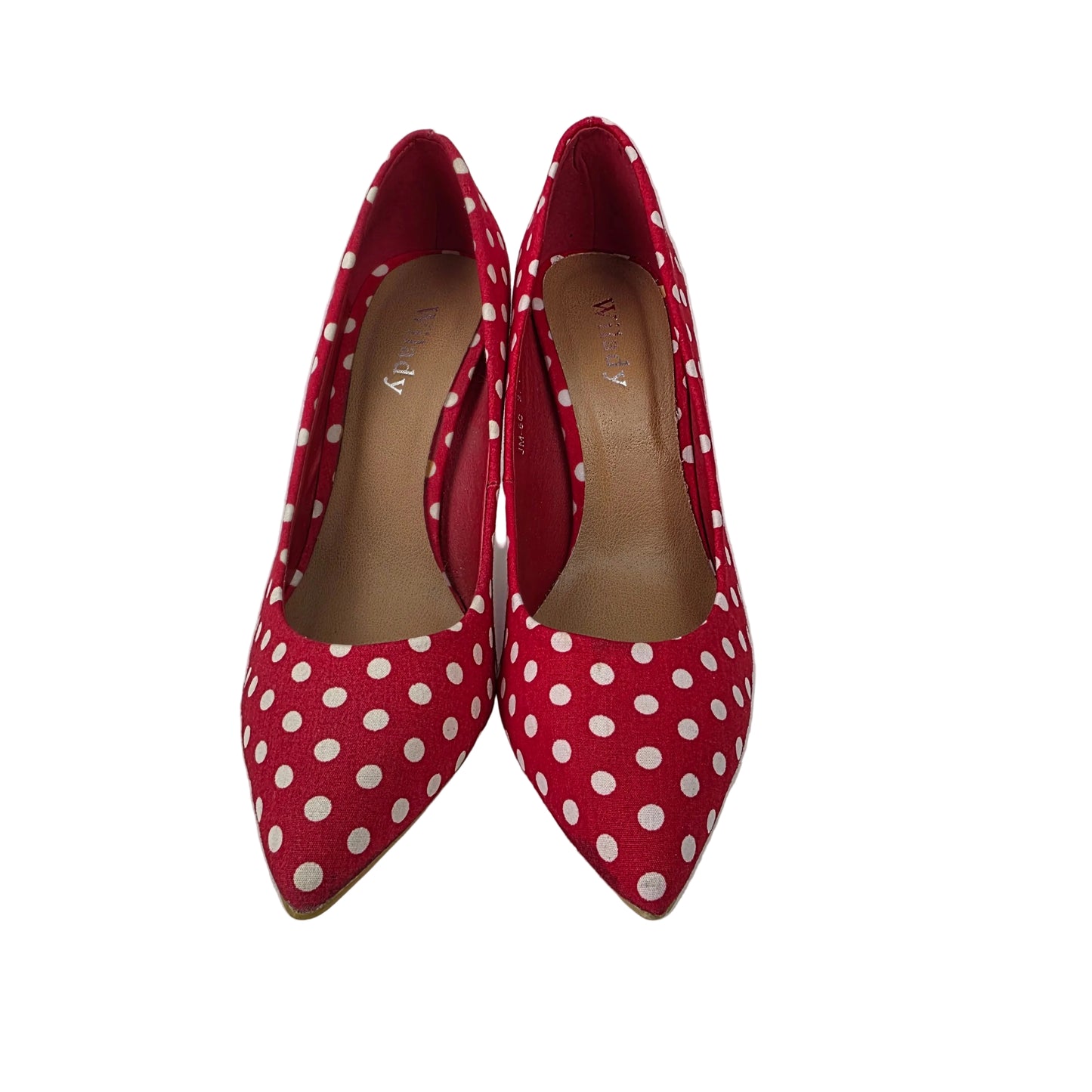 Zapatos de Salón Stiletto Rojos con Estampado de Lunares – Pasarela Concept