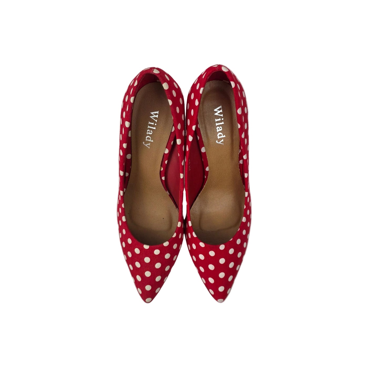 Zapatos de Salón Stiletto Rojos con Estampado de Lunares – Pasarela Concept