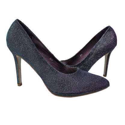 Zapatos de Salón Stiletto Tornasolados con Brillo Glitter – Pasarela Concept