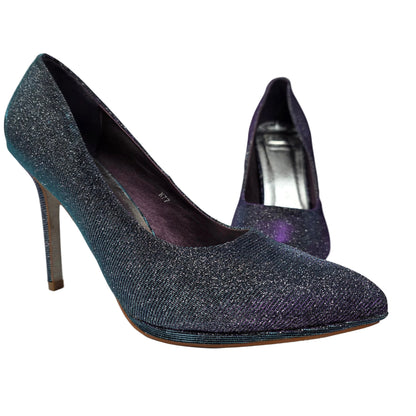 Zapatos de Salón Stiletto Tornasolados con Brillo Glitter – Pasarela Concept