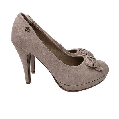 Zapatos de Salón Xti de Antelina Nude Rosa con Lazo de Pedrería y Plataforma – Pasarela Concept