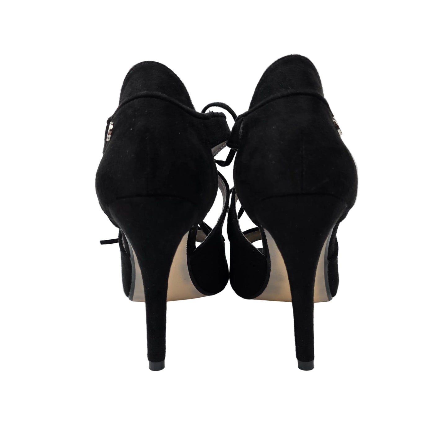 Sandalias de Fiesta Xti de Antelina Negra Abotinadas con Cordones – Pasarela Concept