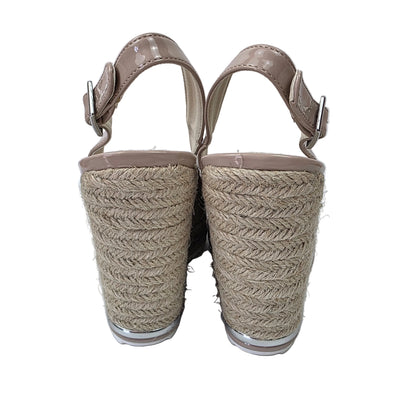Sandalias de Cuña de Esparto Mustang Charol Nude – Pasarela Concept