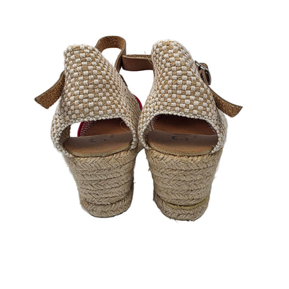 Sandalias de Cuña Media D'Ivan Texturizadas Color Rojo – Pasarela Concept