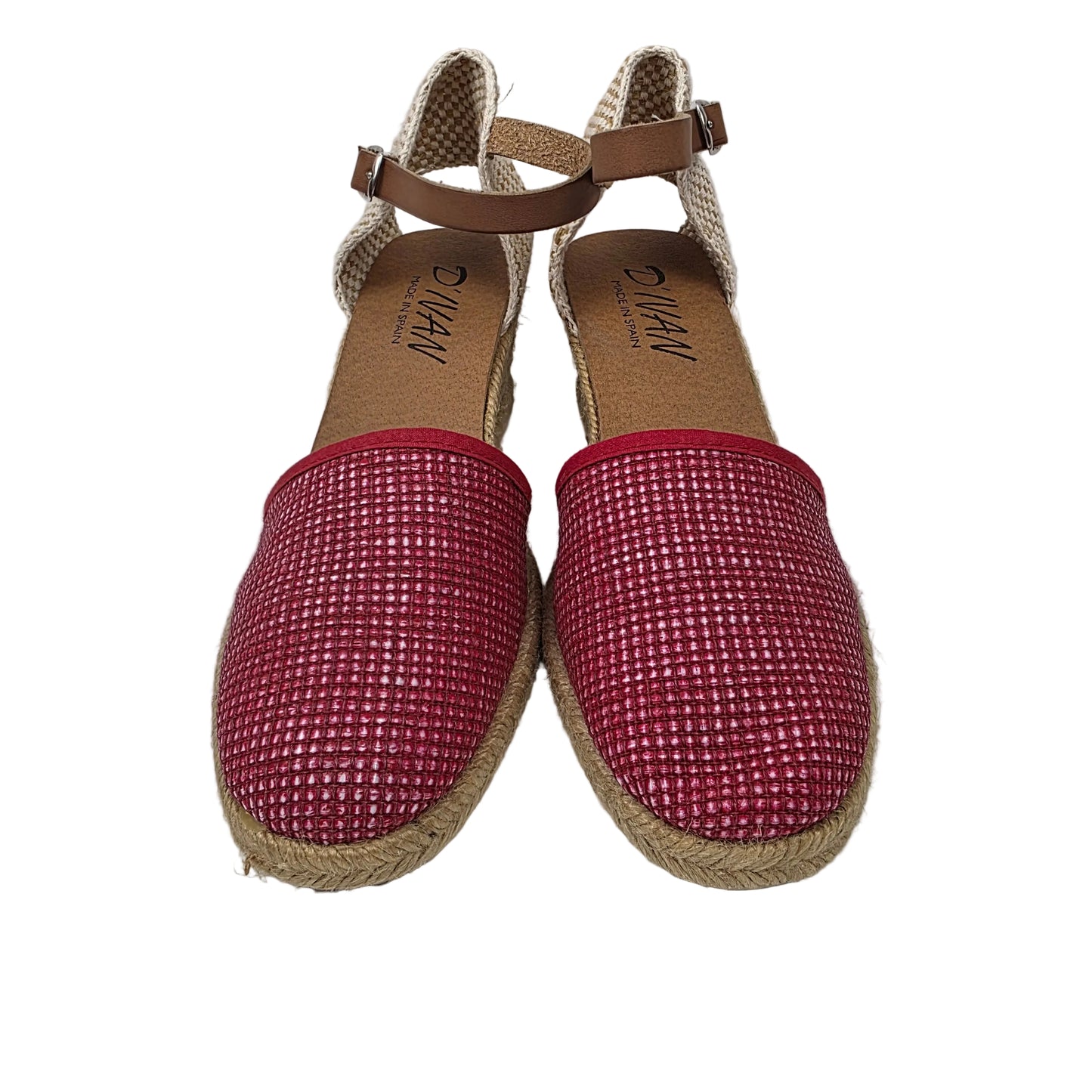 Sandalias de Cuña Media D'Ivan Texturizadas Color Rojo – Pasarela Concept
