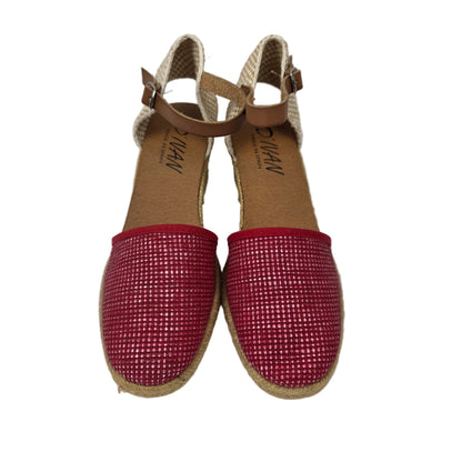 Sandalias de Cuña Media D'Ivan Texturizadas Color Rojo – Pasarela Concept