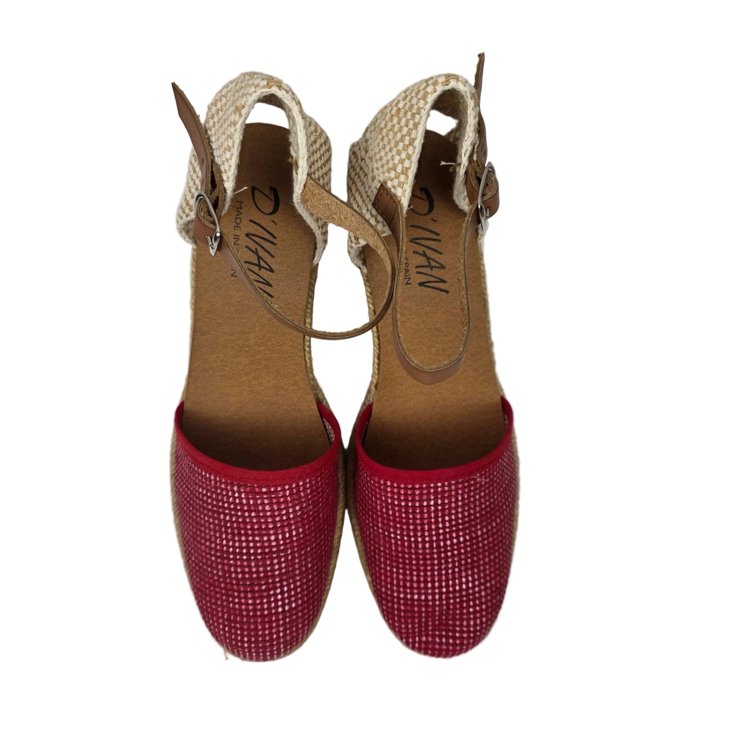 Sandalias de Cuña Media D'Ivan Texturizadas Color Rojo – Pasarela Concept
