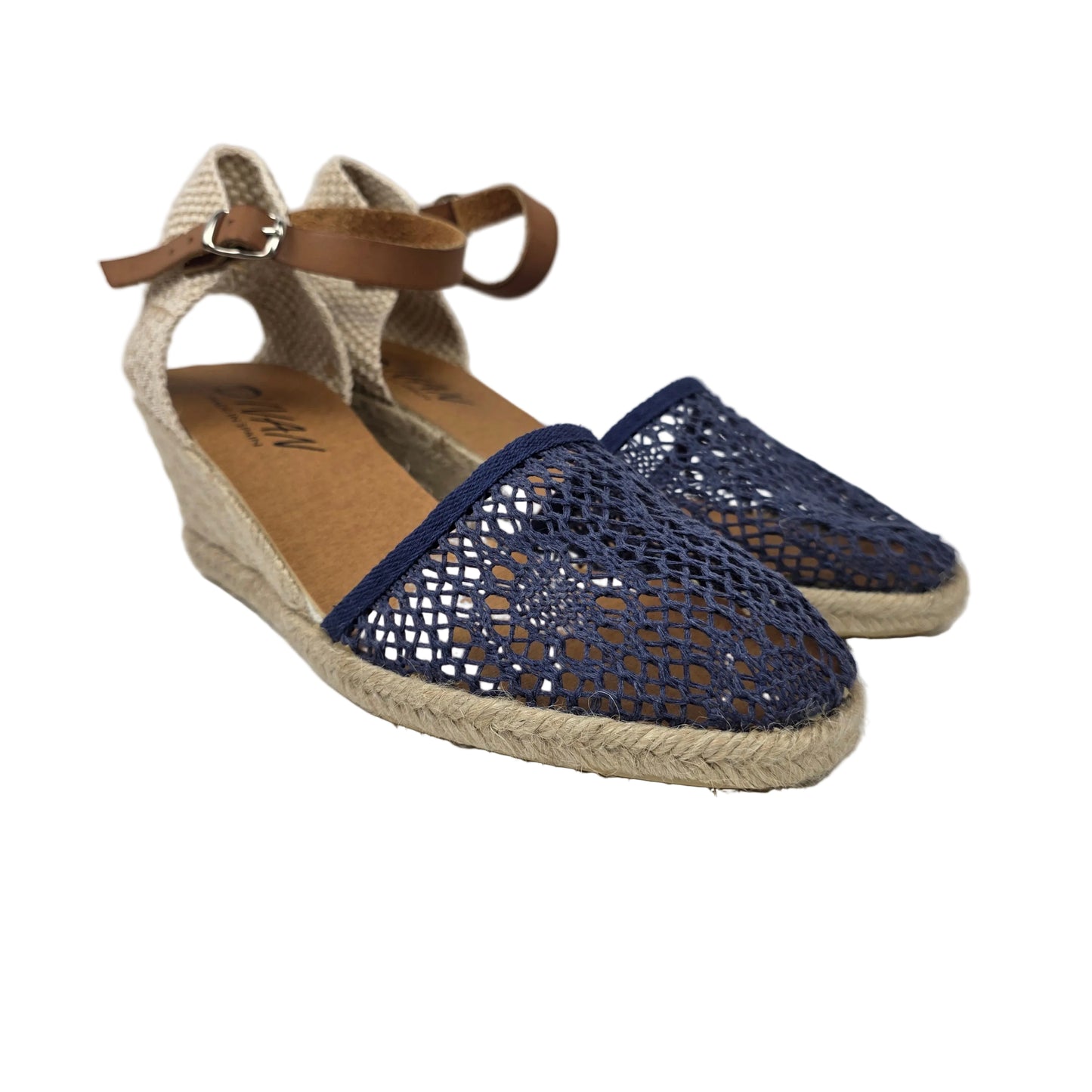 Sandalias de Cuña Media D'Ivan Caladas Color Azul Marino – Pasarela Concept