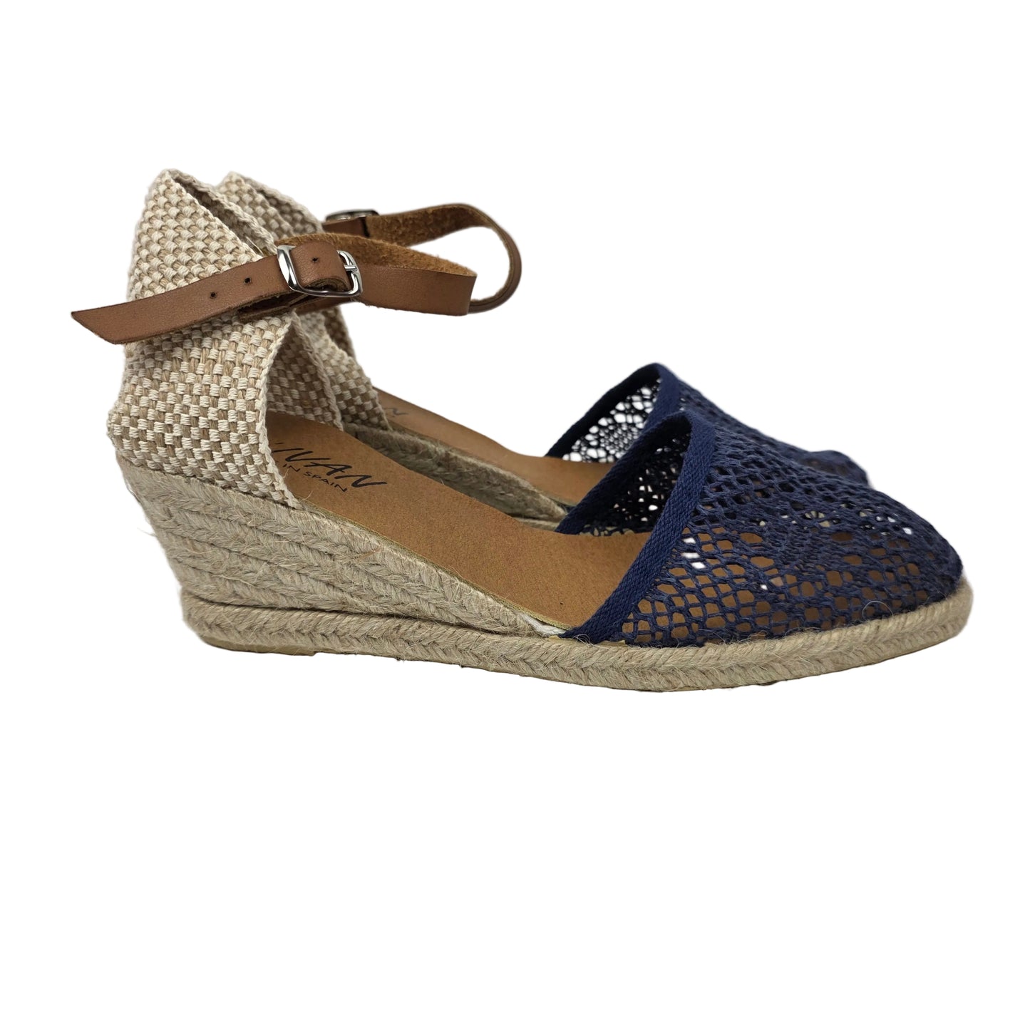 Sandalias de Cuña Media D'Ivan Caladas Color Azul Marino – Pasarela Concept