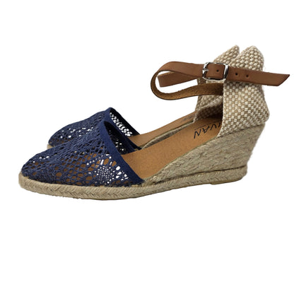 Sandalias de Cuña Media D'Ivan Caladas Color Azul Marino – Pasarela Concept