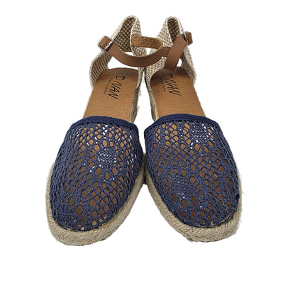 Sandalias de Cuña Media D'Ivan Caladas Color Azul Marino – Pasarela Concept