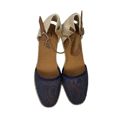 Sandalias de Cuña Media D'Ivan Caladas Color Azul Marino – Pasarela Concept