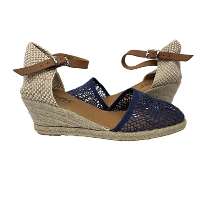 Sandalias de Cuña Media D'Ivan Caladas Color Azul Marino – Pasarela Concept
