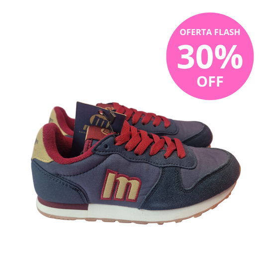Zapatilla Infantil Mustang  Azul/Granate
