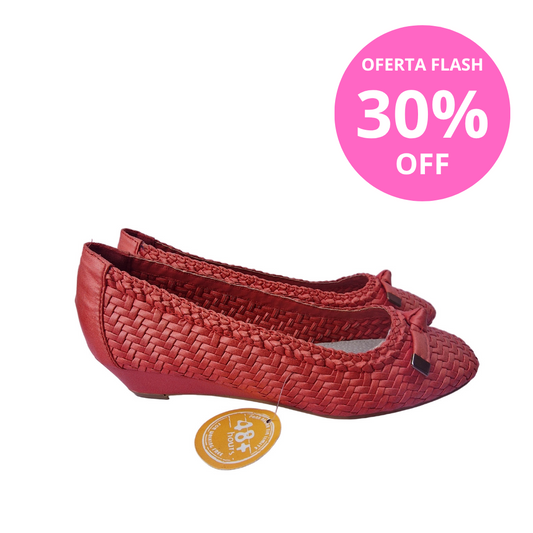 Zapato Trenzado Coral Rojizo 48 horas