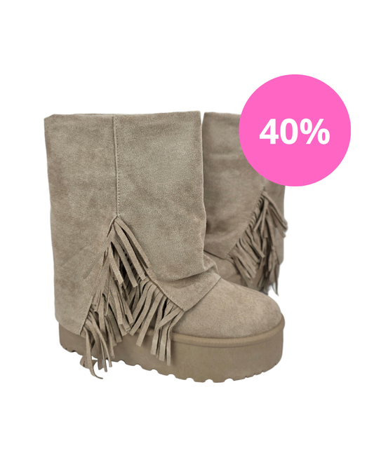 Bota Australiana Flecos Beige