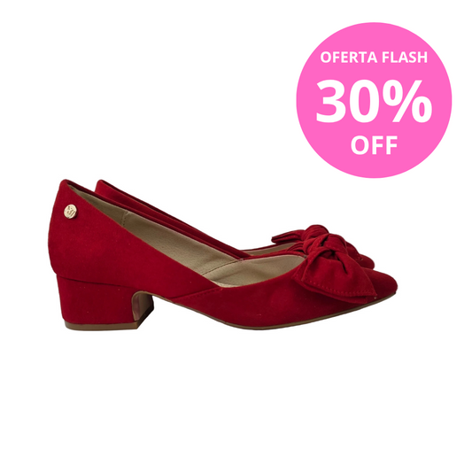 Zapato de Salón Xti Rojo con Lazo y Plantilla de Piel - Selección Pasarela Concept
