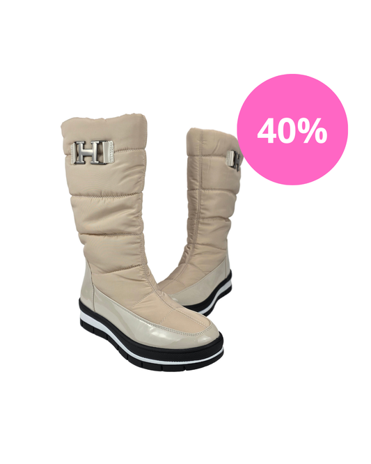 Bota Acolchada Pelo Beige