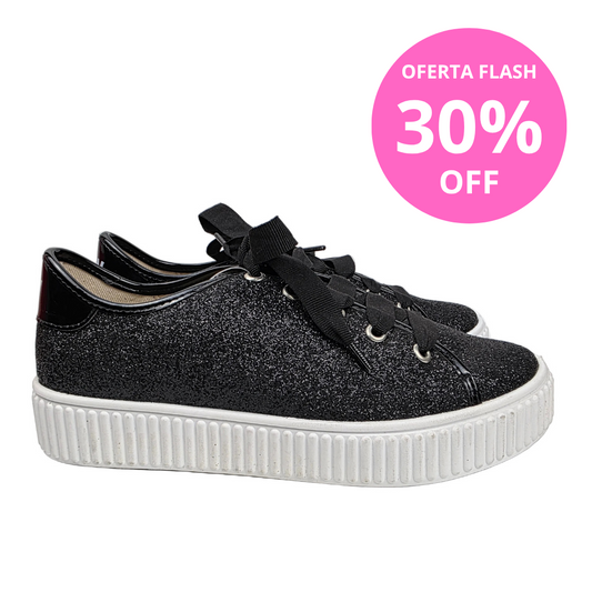 Sneakers Urban Glitter Total Black B&W