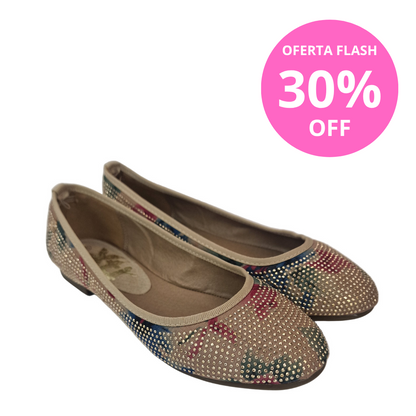 Manoletina Strass Nude Xti