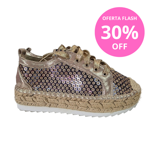Deportiva B&W Gold Sparkle