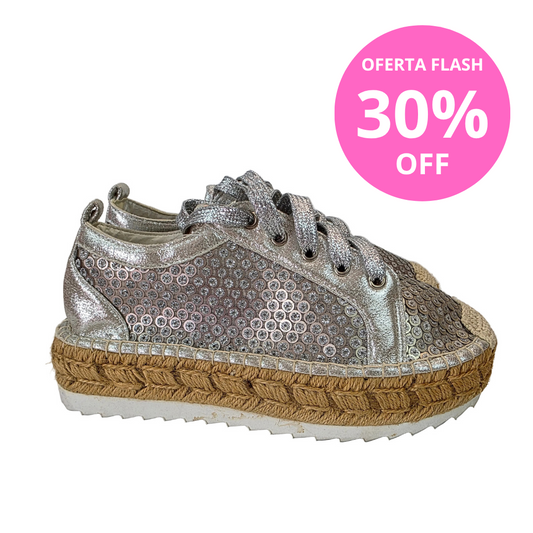 Deportiva B&W Silver Sparkle