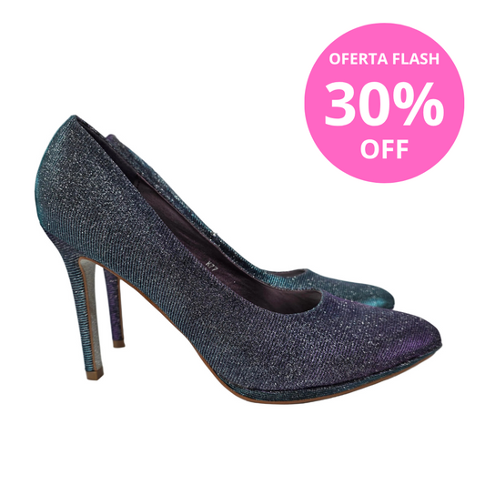 Zapatos de Salón Stiletto Tornasolados con Brillo Glitter – Pasarela Concept