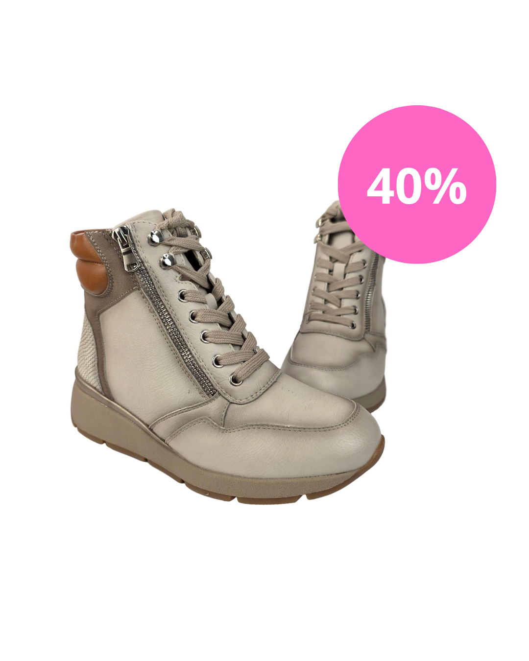 Botín Deportivo Beige
