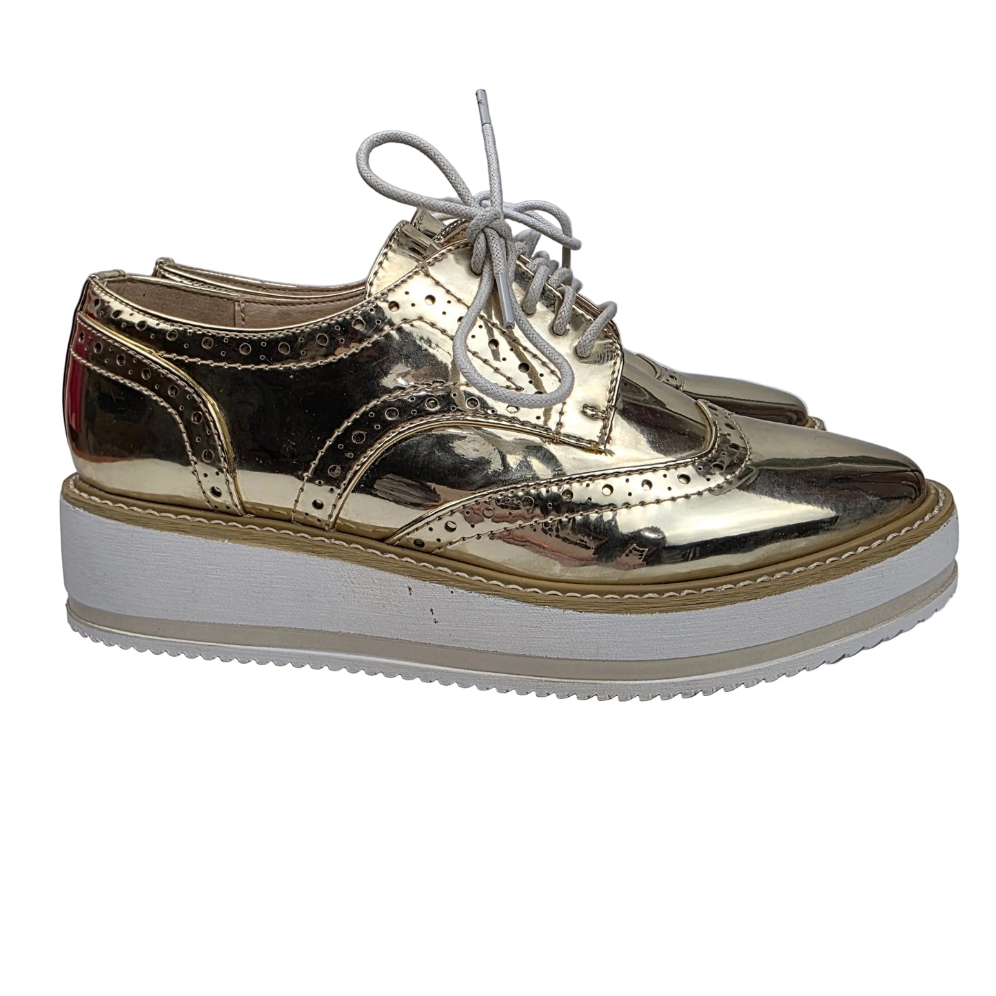 Zapato Oxford Xti Gold Mirror