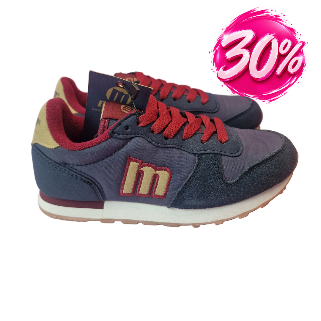 Zapatilla Infantil Mustang  Azul/Granate