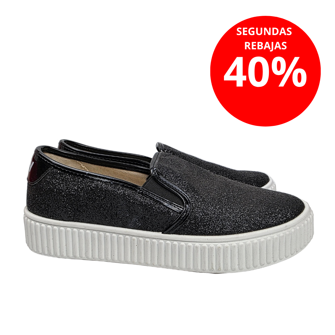 Sneakers Glitter Black Total B&W