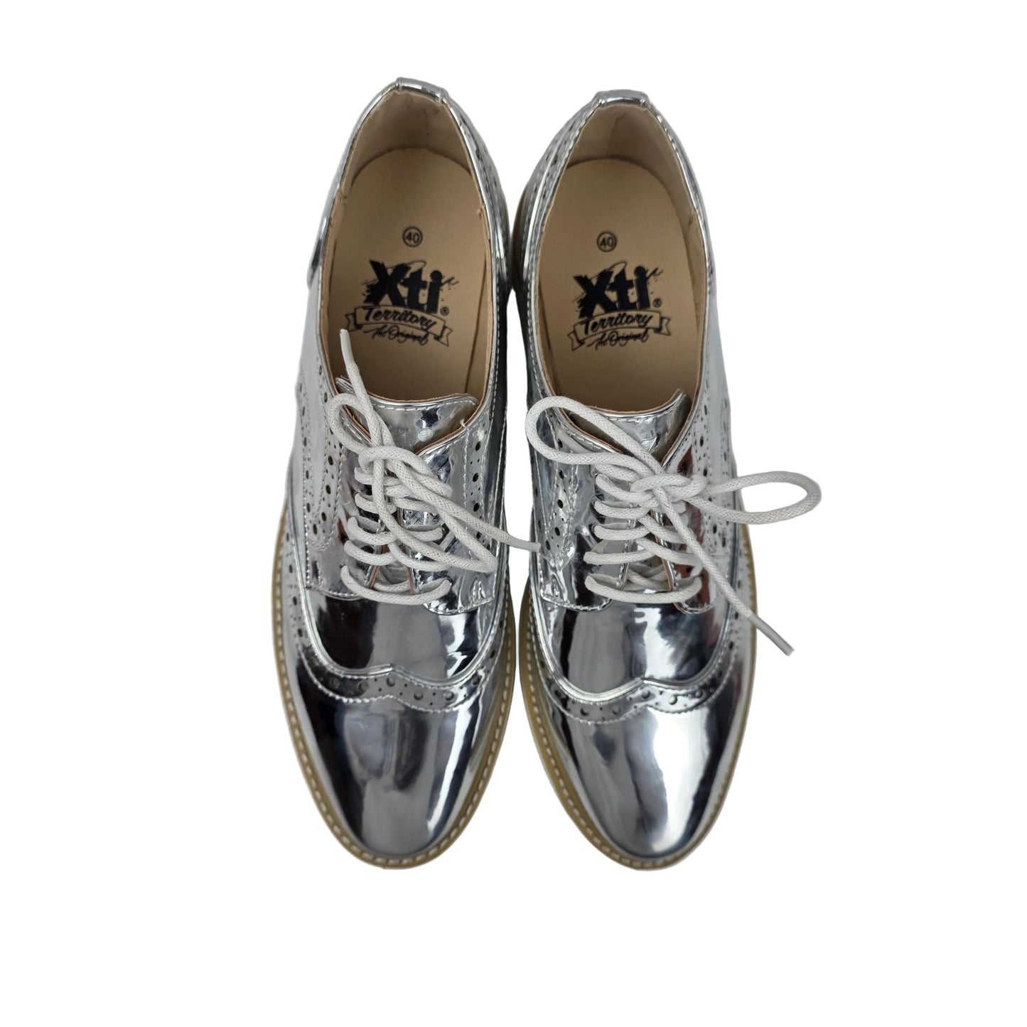 Zapato Oxford Xti Silver Mirror