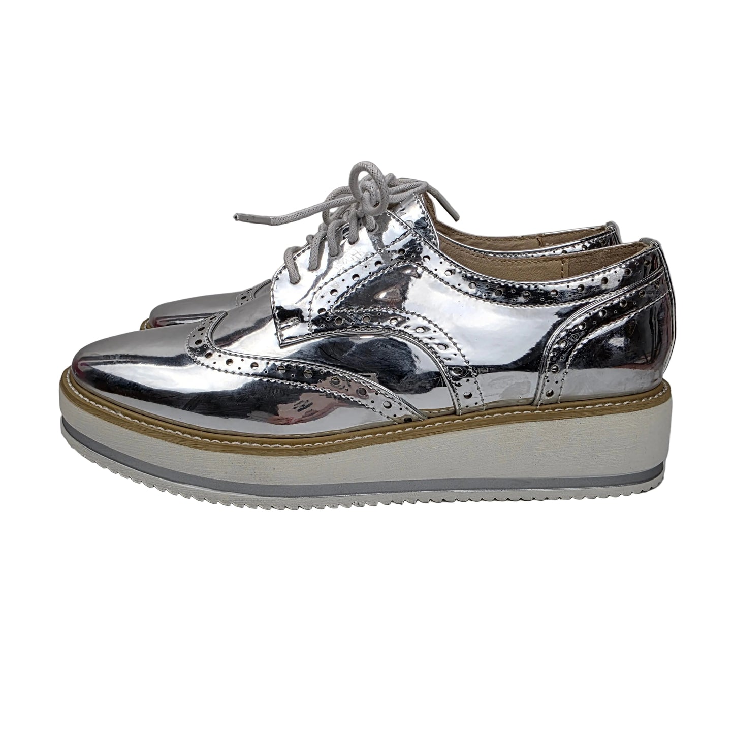 Zapato Oxford Xti Silver Mirror