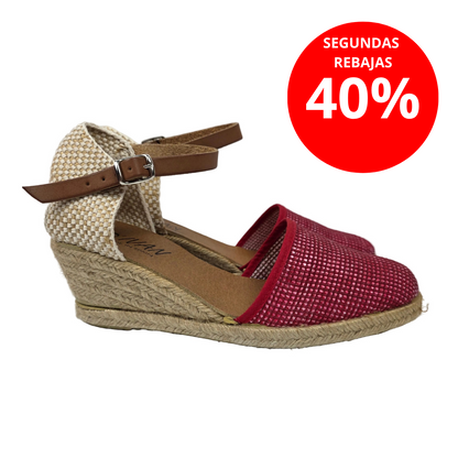 Sandalias de Cuña Media D'Ivan Texturizadas Color Rojo – Pasarela Concept