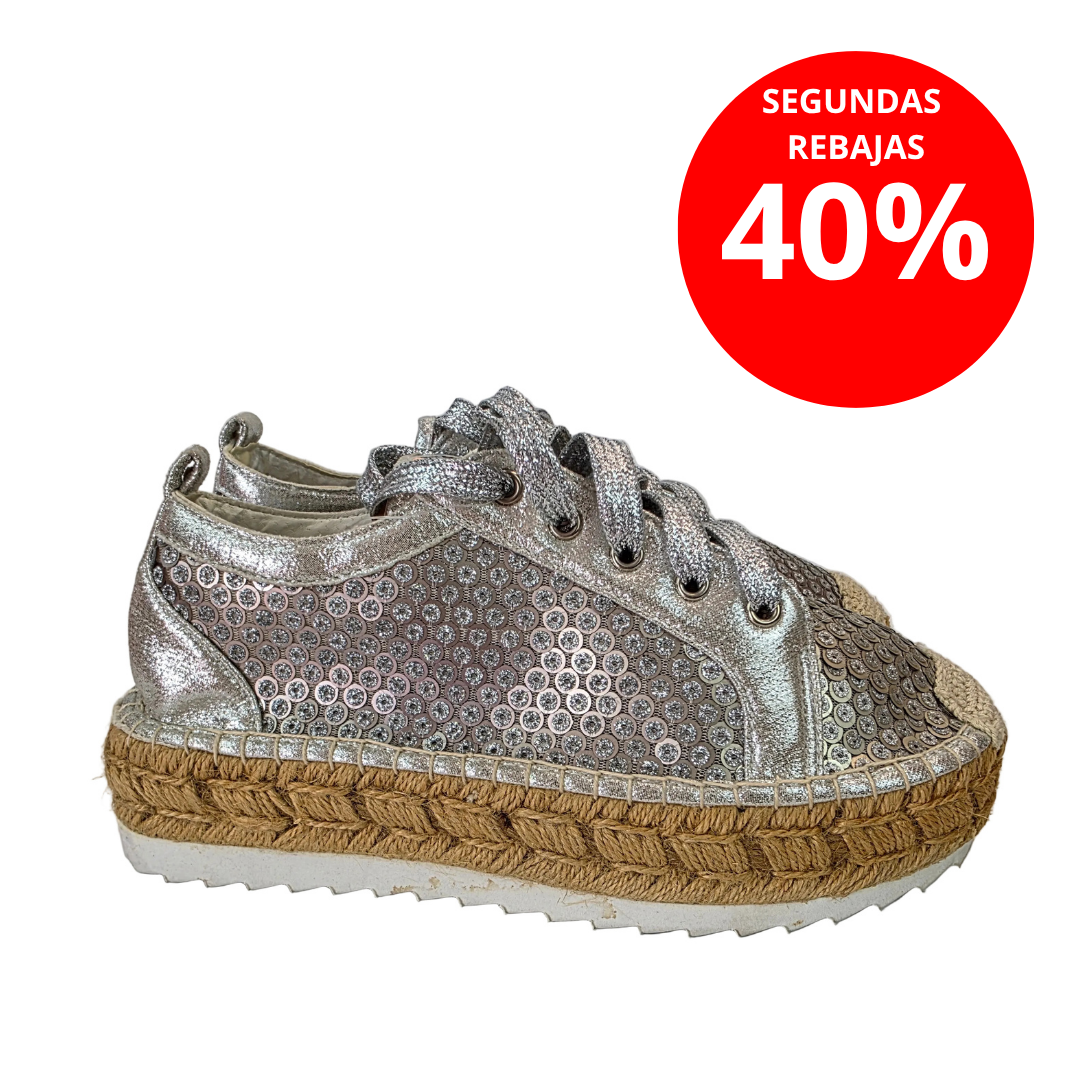 Deportiva B&W Silver Sparkle