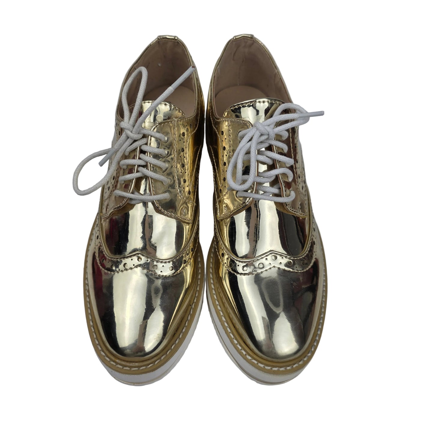 Zapato Oxford Xti Gold Mirror
