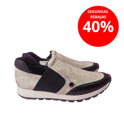 Deportiva Serpiente Metalizada Plata
