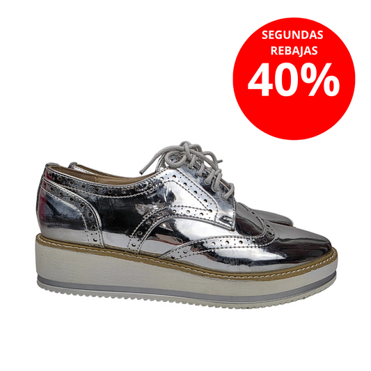 Zapato Oxford Xti Silver Mirror