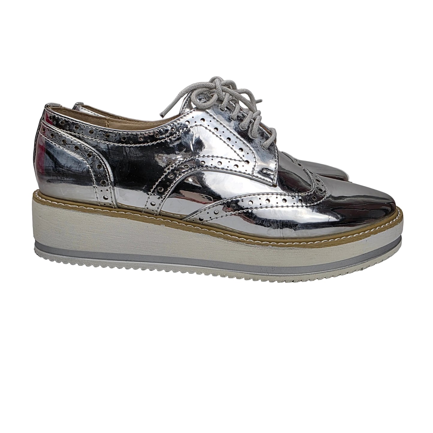 Zapato Oxford Xti Silver Mirror