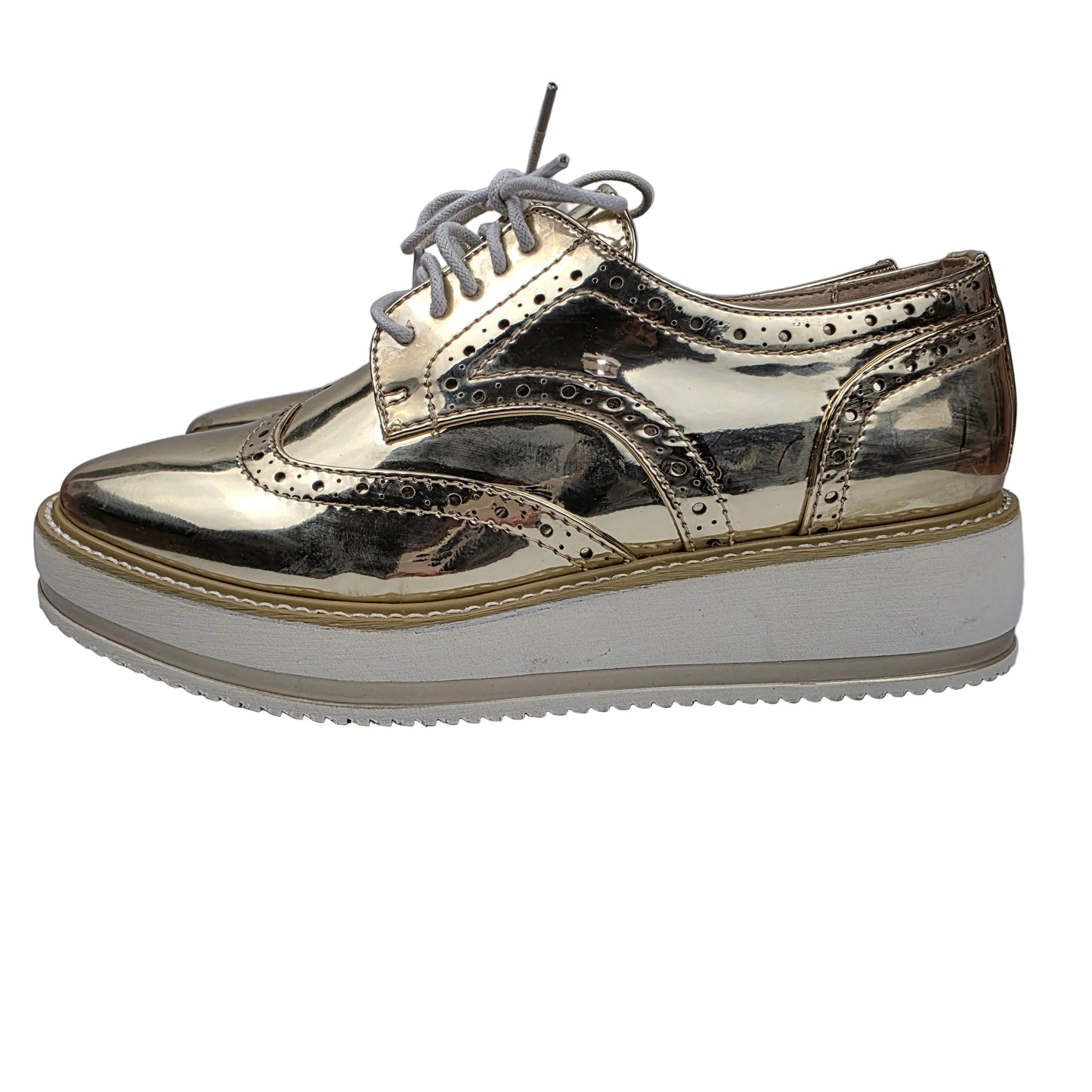Zapato Oxford Xti Gold Mirror