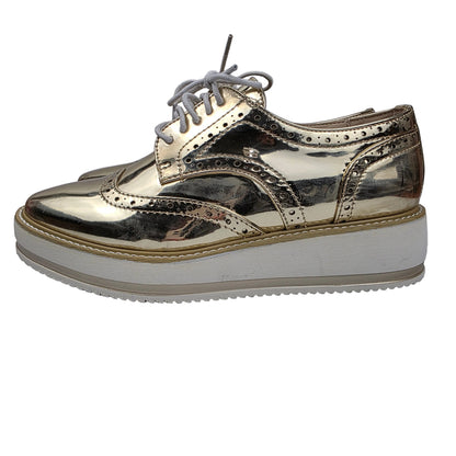 Zapato Oxford Xti Gold Mirror